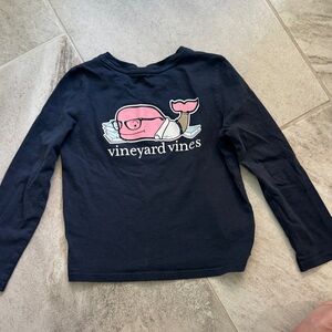 Vineyard Vines Kids Pink Whale Graphic Long Sleeve Tee